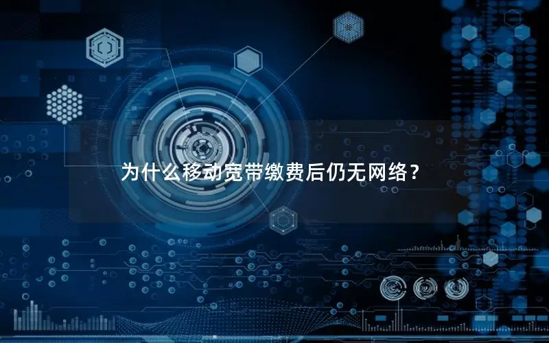 为什么移动宽带缴费后仍无网络？