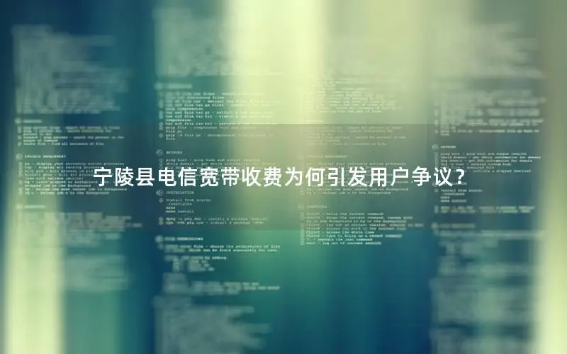 宁陵县电信宽带收费为何引发用户争议？
