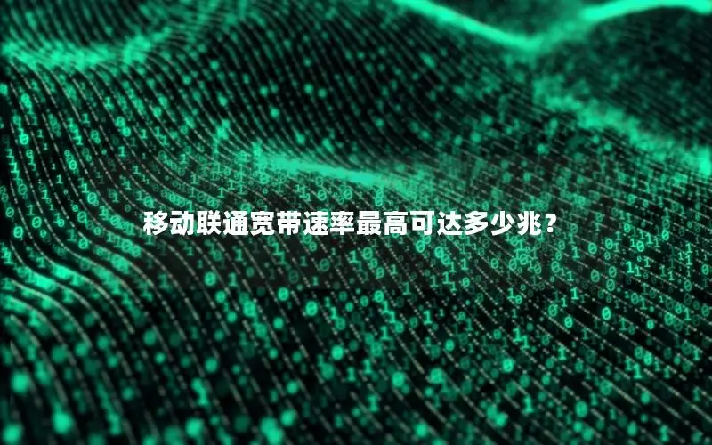 移动联通宽带速率最高可达多少兆？