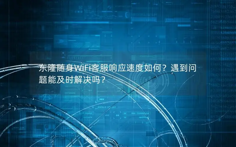 东隆随身WiFi客服响应速度如何？遇到问题能及时解决吗？