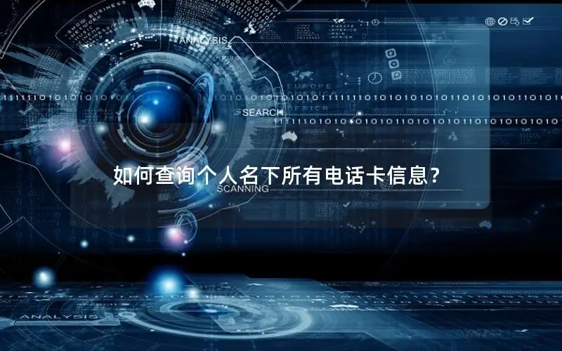 如何查询个人名下所有电话卡信息？