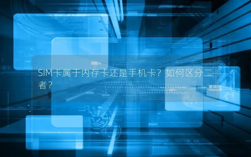 SIM卡属于内存卡还是手机卡？如何区分二者？