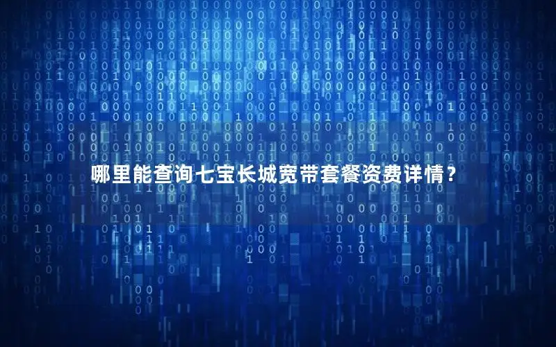 哪里能查询七宝长城宽带套餐资费详情？