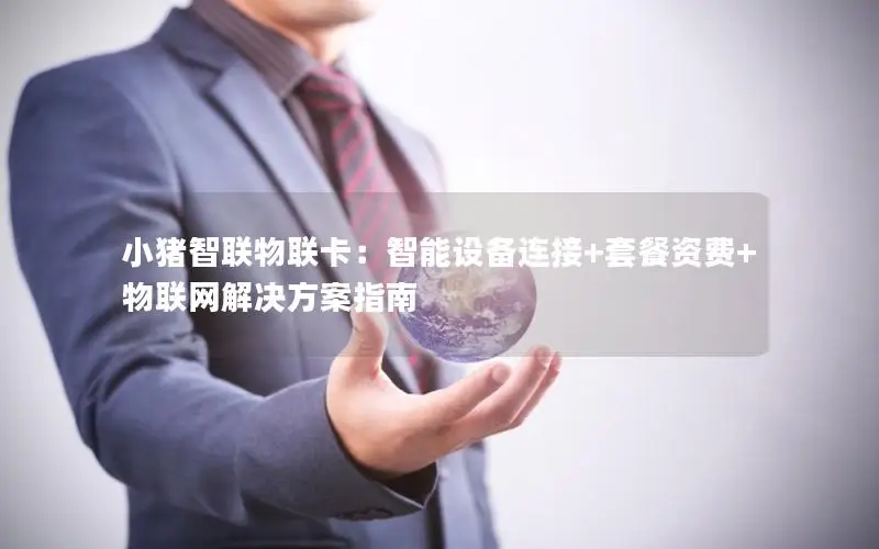 小猪智联物联卡：智能设备连接+套餐资费+物联网解决方案指南