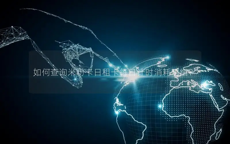 如何查询米粉卡日租卡每日计时消耗明细？