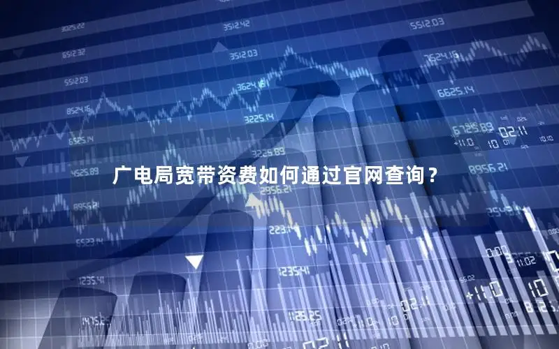 广电局宽带资费如何通过官网查询？