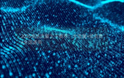2025电信流量王卡推荐：大流量+低资费+全国通用