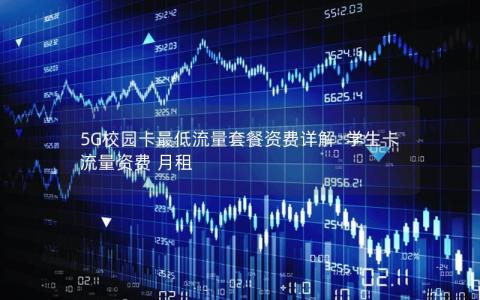 5G校园卡最低流量套餐资费详解  学生卡 流量资费 月租