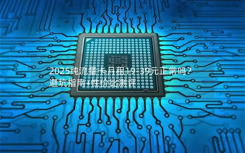 2025纯流量卡月租19-39元正常吗？避坑指南+性价比测评