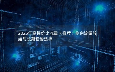 2025年高性价比流量卡推荐：剩余流量转结与长期套餐选择